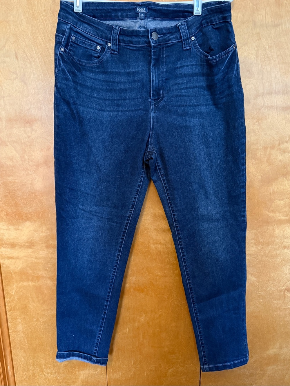 Reba Dark Wash Ankle Crop Stretch Jeans Womens size 14